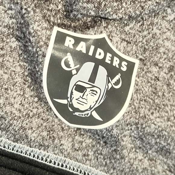 Official NFL Raiders Light Weight Grey and Black Zip Up Women’s Jacket 3X - Picture 2 of 9